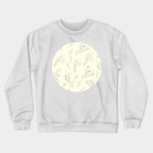 Flowers on pastel yellow Crewneck Sweatshirt